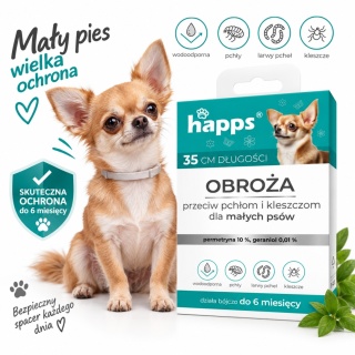 Obroża Na Pchły i Kleszcze Dla Psów 35cm Happs Bros