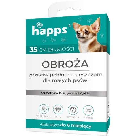 Obroża Na Pchły i Kleszcze Dla Psów 35cm Happs Bros