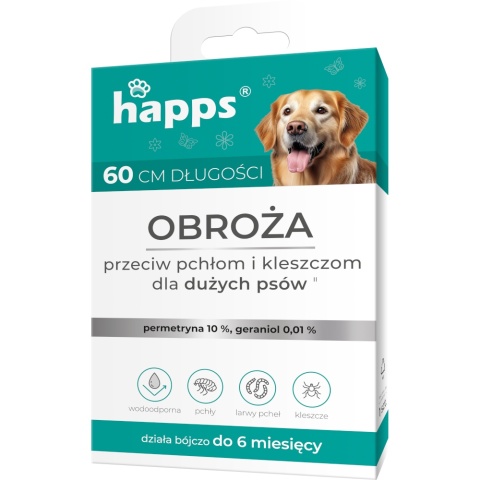 Obroża Na Pchły i Kleszcze Dla Psów 60cm Happs Bros