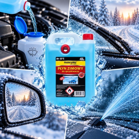 Płyn do Spryskiwaczy Samochodowych Zimowy -20C 4 l z Lejkiem Motorynka