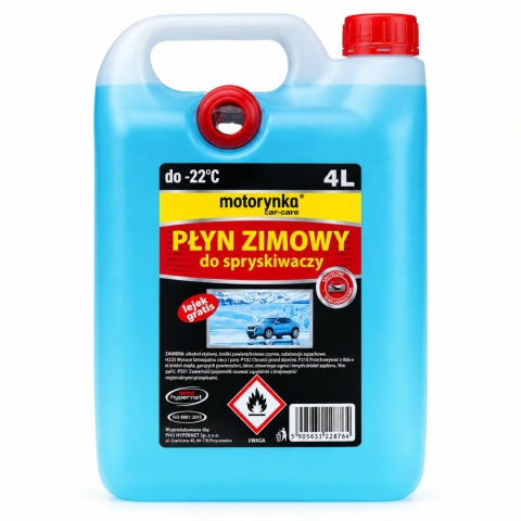 Płyn zimowy do spryskiwaczy z lejkiem 4l Motorynka