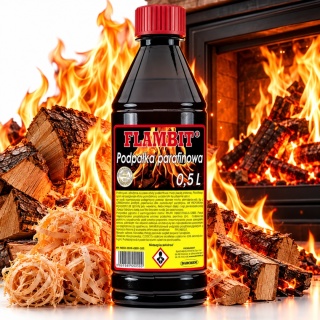 Podpałka Parafinowa w Płynie do Grilla i Kominka 0,5L Flambit