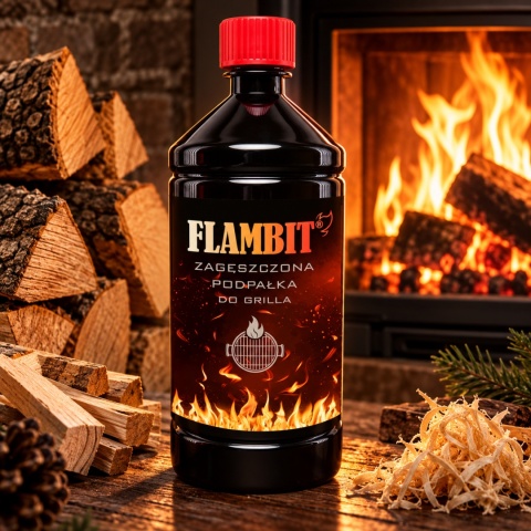 Podpałka Zagęszczona w Żelu do Grilla i Kominka 1L Flambit