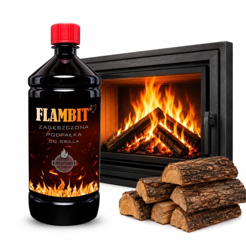 Podpałka Zagęszczona w Żelu do Grilla i Kominka 1L Flambit