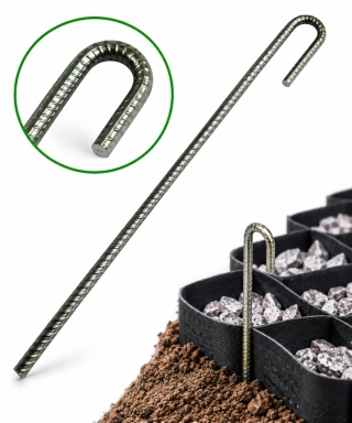 Szpilka Metalowa ∅8mm 50cm do Mocowania Geokraty Szpilki