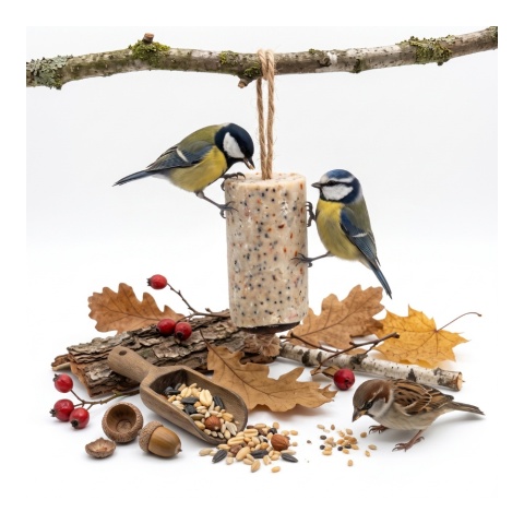 Walec Tłuszczowy Orzechowy Dla Ptaków 350g Happy Birds