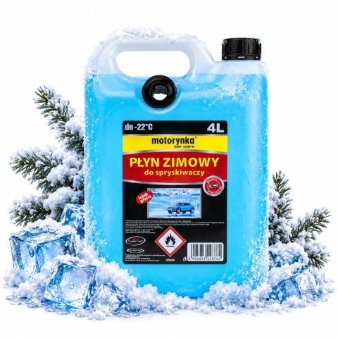 Zimowy Płyn do Spryskiwaczy Samochodowych -22°C 4 l z Lejkiem Motorynka